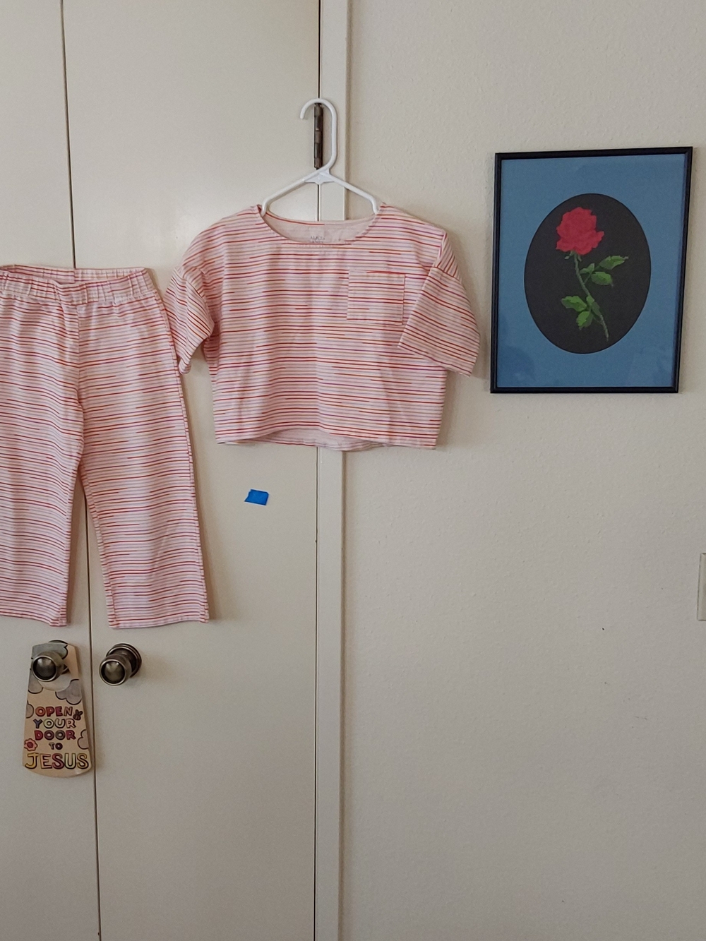 Kids Pink Striped Pajama Set - Cozy Two-Piece Sleepwear